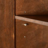 Modern European furniture - Geometric Embossed Relief Nightstand - www.oroa.com