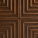 Modern European furniture - Geometric Embossed Relief Nightstand - www.oroa.com