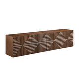 Modern European furniture - Geometric Embossed Relief Nightstand - www.oroa.com