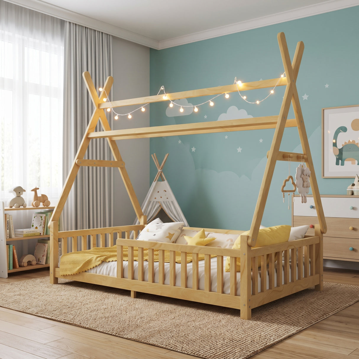 Twin House Bed with Light | OROA Kids