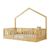 Wooden Twin Floor Bed with Light | OROA Kids