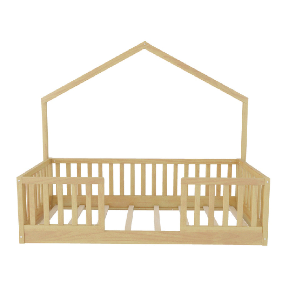 Wooden Twin Floor Bed with Light | OROA Kids
