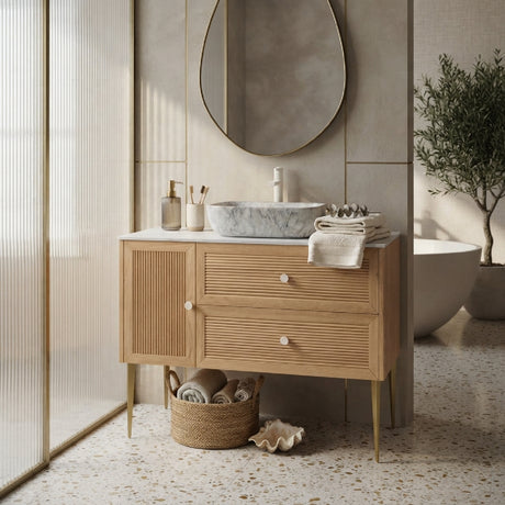 Light Oak Bathroom Vanity Cabinet | OROA