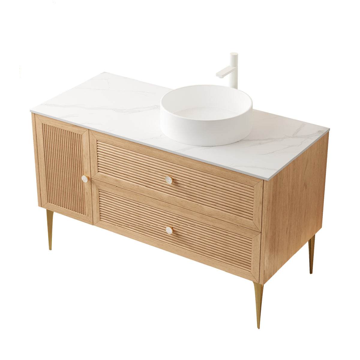 Light Oak Bathroom Vanity Cabinet | OROA