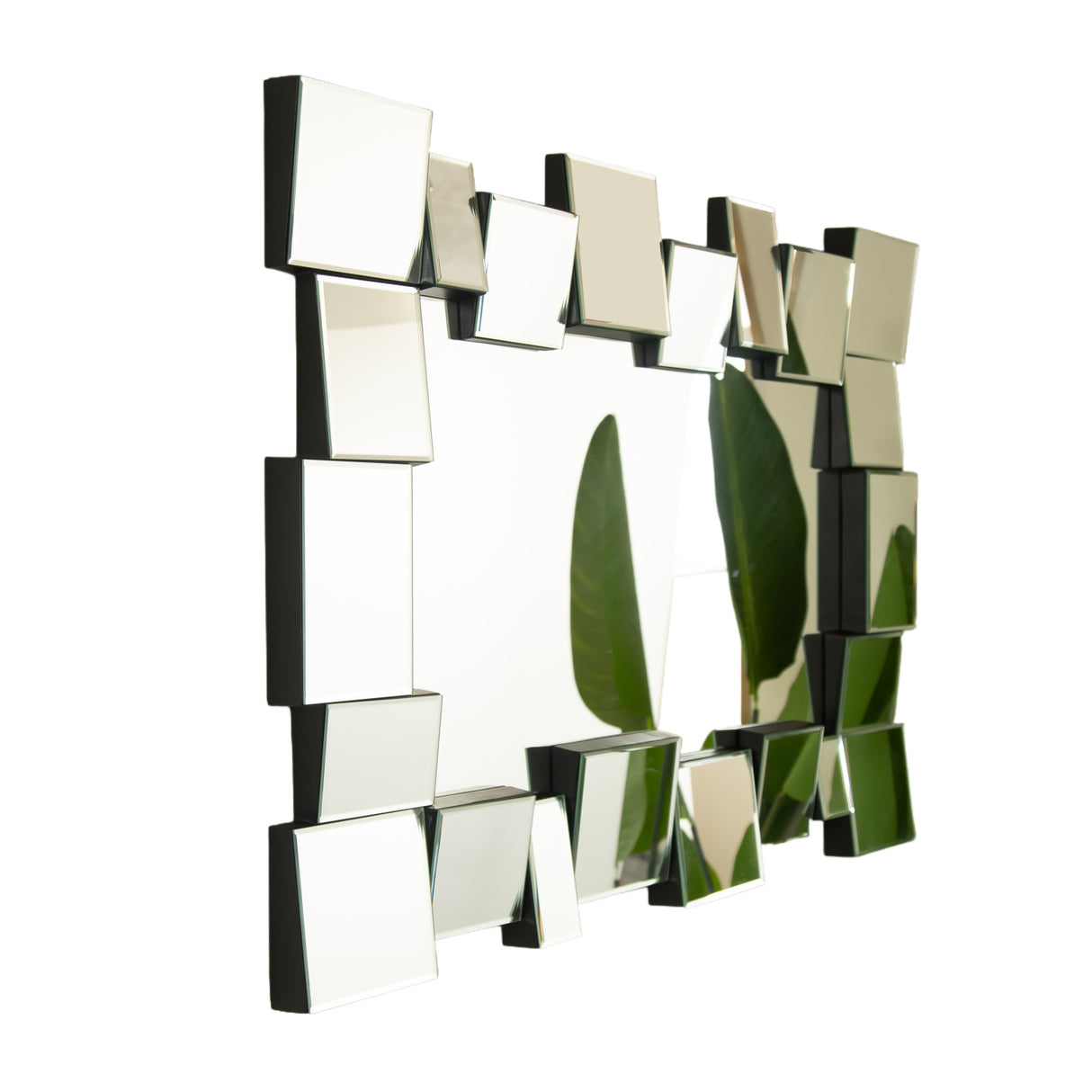 Geometric Square-Spliced Wall-Mounted Decorative Mirror | OROA