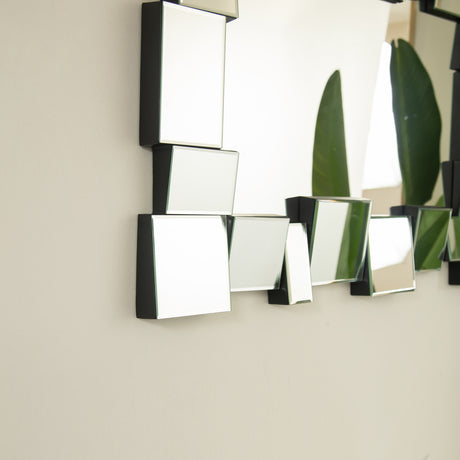 Geometric Square-Spliced Wall-Mounted Decorative Mirror | OROA
