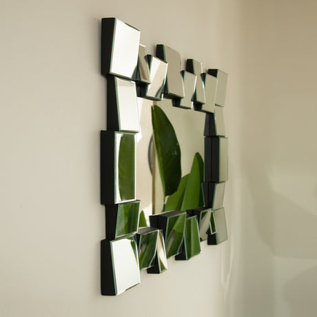 Geometric Square-Spliced Wall-Mounted Decorative Mirror | OROA