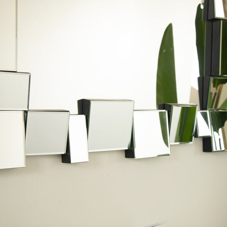 Geometric Square-Spliced Wall-Mounted Decorative Mirror | OROA