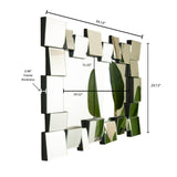 Geometric Square-Spliced Wall-Mounted Decorative Mirror | OROA
