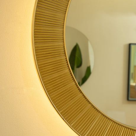 31'' Cyclis Gold Frame Mirror | OROA