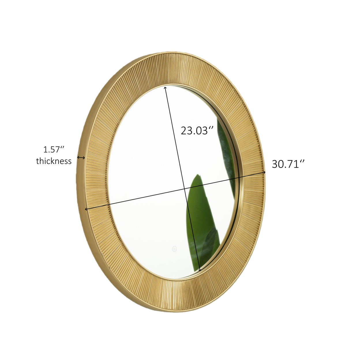 31'' Cyclis Gold Frame Mirror | OROA