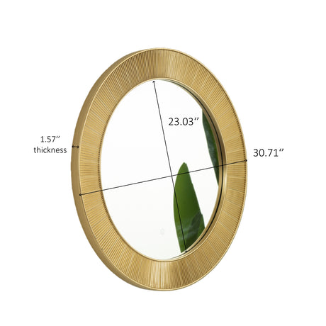 31'' Cyclis Gold Frame Mirror | OROA
