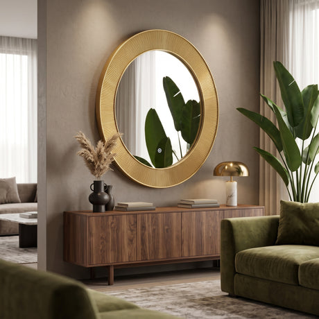 31'' Cyclis Gold Frame Mirror | OROA