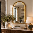 Avri Golden Beaded Wall Mirror - OROA - view 1