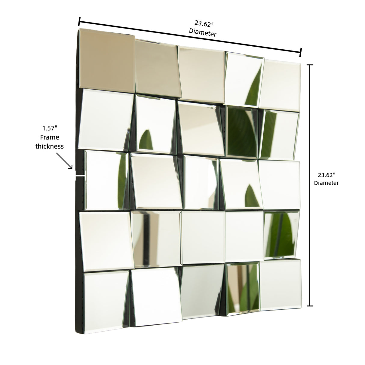 3D Square Splicing Plash Mirror | OROA