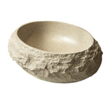 18" Irregular Oval Stone Pattern Bathroom Sink | OROA