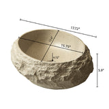 18" Irregular Oval Stone Pattern Bathroom Sink | OROA