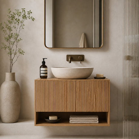 Striped Wall-Mounted Bathroom Cabinet | OROA