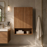 Modern European furniture - 26" Tobi Wall-Mounted Striped Bathroom Cabinet - www.oroa.com