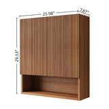 Modern European furniture - 26" Tobi Wall-Mounted Striped Bathroom Cabinet - www.oroa.com