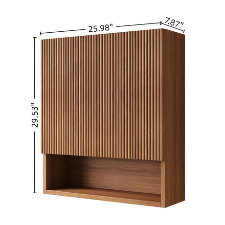 Modern European furniture - 26" Tobi Wall-Mounted Striped Bathroom Cabinet - www.oroa.com
