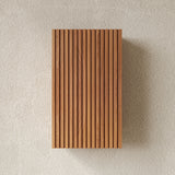 Brown Narrow Wall Mounted Bathroom Cabinet | OROA