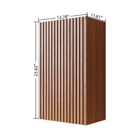 Brown Narrow Wall Mounted Bathroom Cabinet | OROA