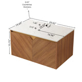 Modern European furniture - Brown Oak Wall-Mounted Bathroom Cabinet - www.oroa.com
