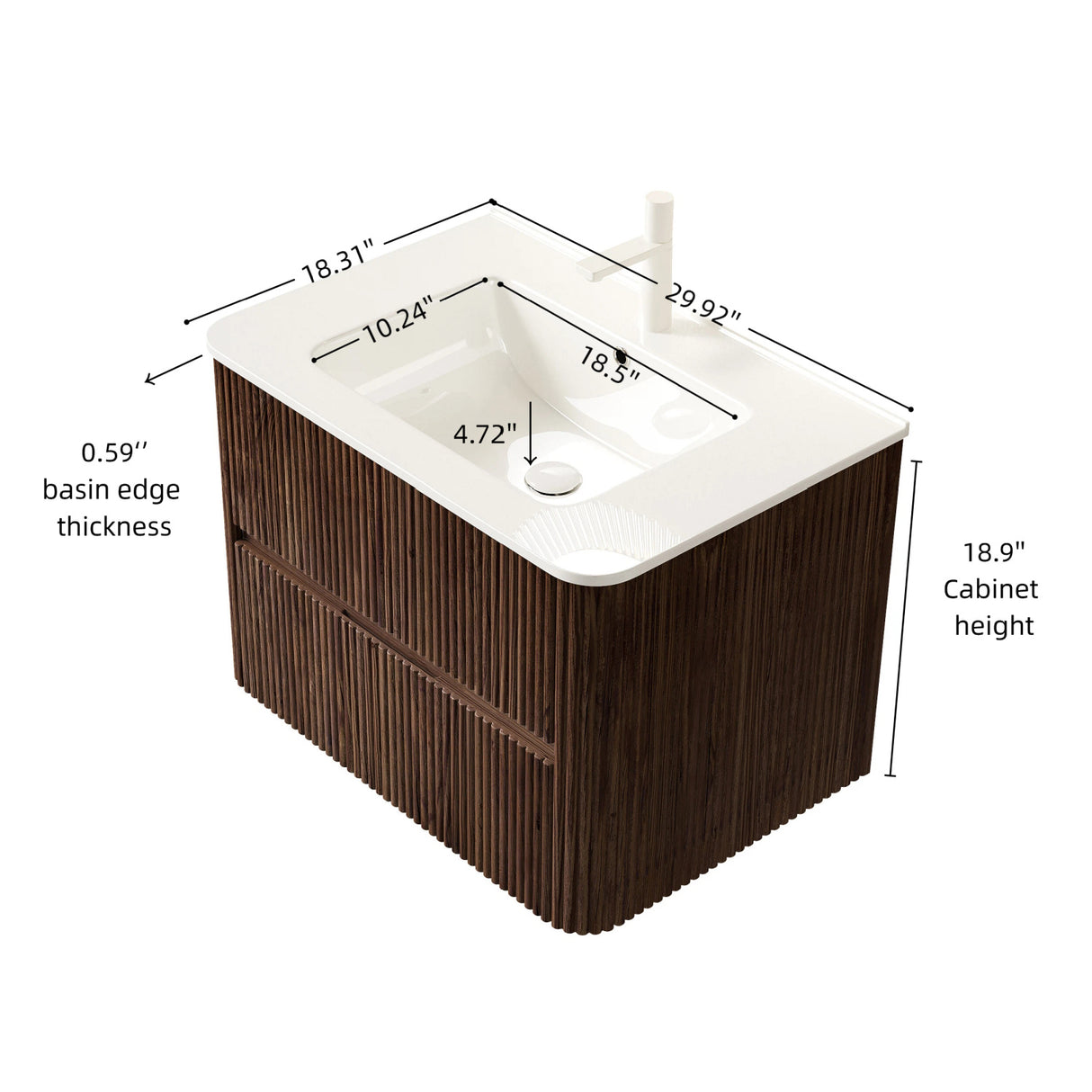 Modern European furniture - White Ceramic Bathroom Vanity Sink - www.oroa.com