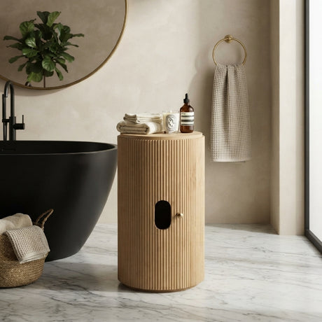 Freestanding Cylindrical Bathroom Cabinet | OROA