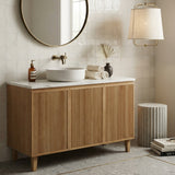 Natural Woodgrain Bathroom Vanity Base | OROA