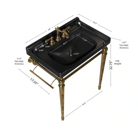 VICI Black Ceramic Bathroom Sink | OROA