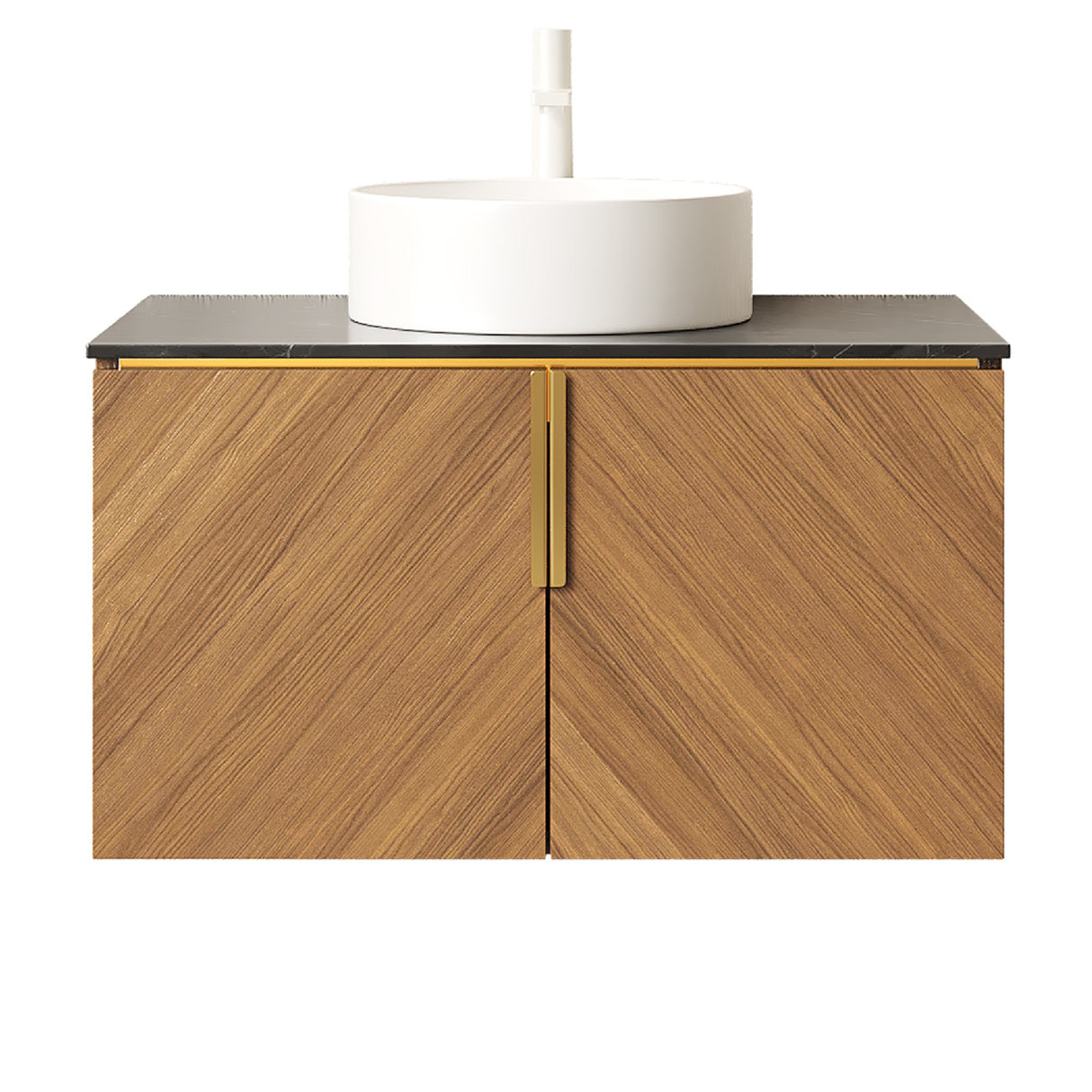 Oakwood Wall-Mounted Bathroom Vanity with Sink | OROA