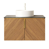 Oakwood Wall-Mounted Bathroom Vanity with Sink | OROA