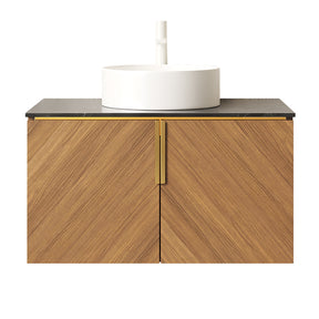 Modern European furniture -  Oakwood Wall-Mounted Bathroom Vanity with Sink  - www.oroa.com