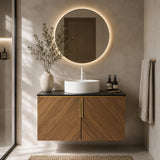 Oakwood Wall-Mounted Bathroom Vanity with Sink | OROA