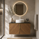 Oakwood Wall-Mounted Bathroom Vanity with Sink | OROA