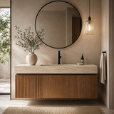 Floating Plywood Vanity Storage Cabinet | OROA