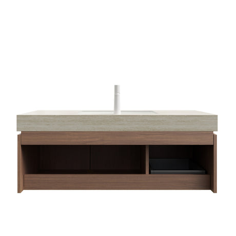 Floating Plywood Vanity Storage Cabinet | OROA