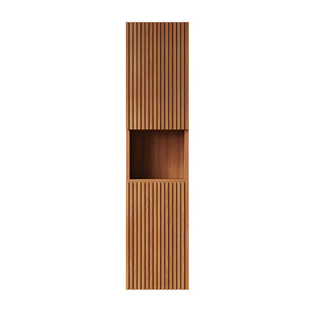 Modern European furniture - 59" Brown Oak Tall Bathroom Storage Cabinet - www.oroa.com 