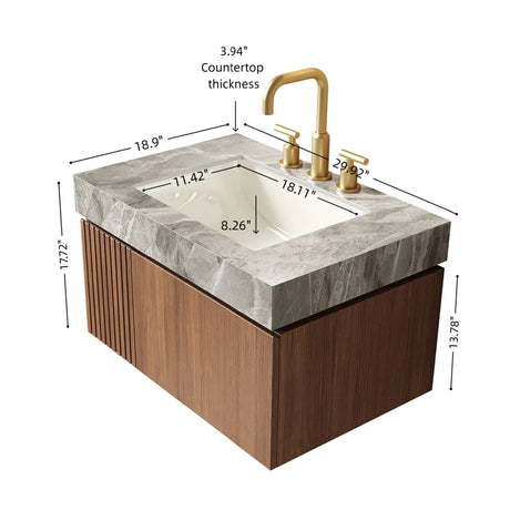 Modern European furniture - Light Gray Bathroom Vanity Sink - www.oroa.com