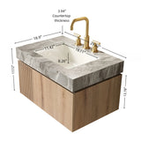 30" MURI Bathroom Vanity and Sink | OROA