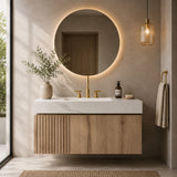 Carrara White Sintered Stone Top Vanity with Sink | OROA