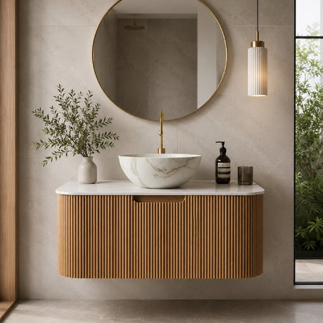 Dina Floating Bathroom Vanity & Sink | OROA