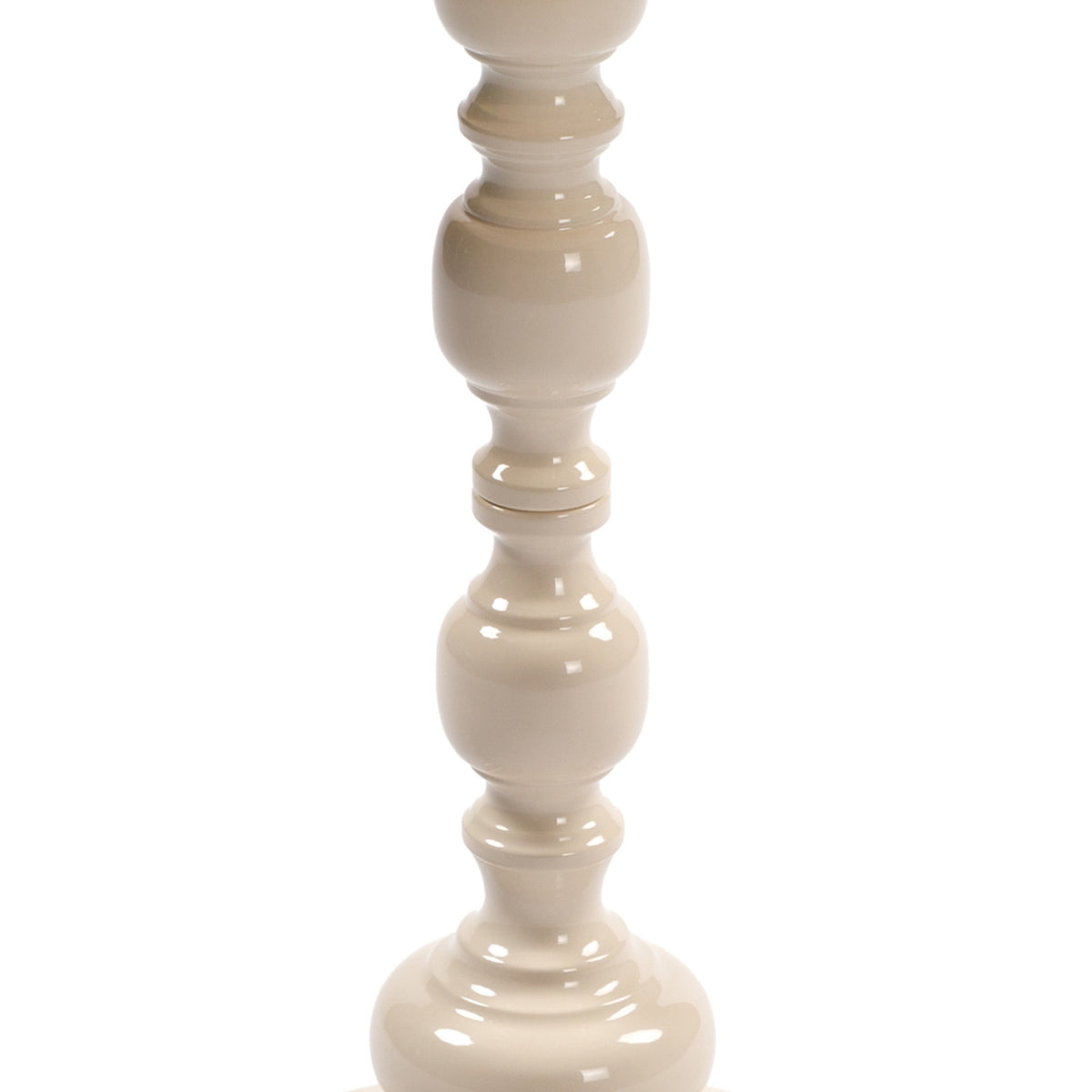 Modern European furniture - Vintage Cream White Metal Round Side Table - www.oroa.com