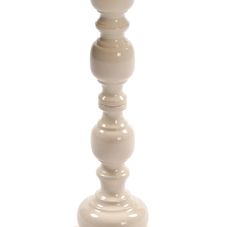 Modern European furniture - Vintage Cream White Metal Round Side Table - www.oroa.com