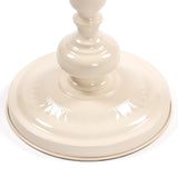 Modern European furniture - Vintage Cream White Metal Round Side Table - www.oroa.com