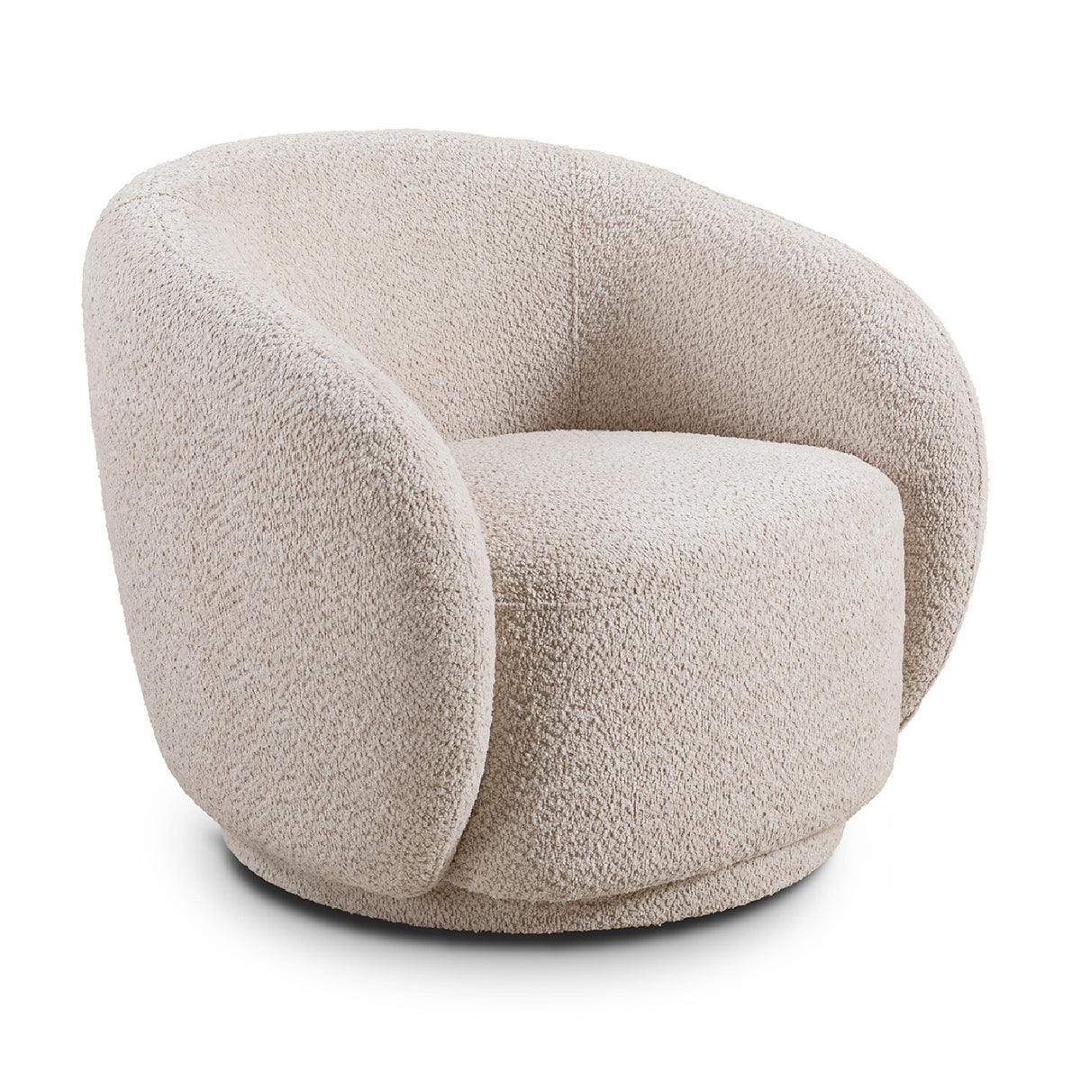 Boucle Upholstered Swivel Chair | OROA