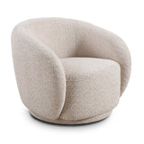 Boucle Upholstered Swivel Chair | OROA