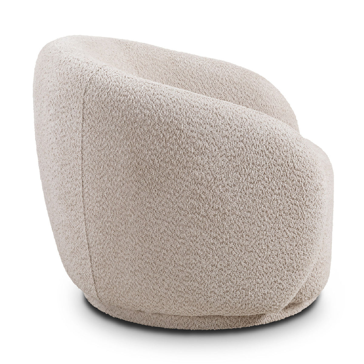 Boucle Upholstered Swivel Chair | OROA